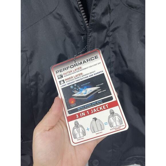 ZeroXposure NWT 3 in 1 Coat Men's SMALL Black Parka/Fleece jacket A84500 - Picture 4 of 13